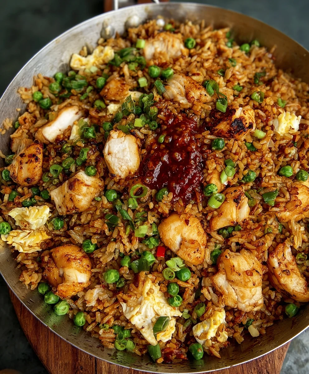 BBQ Chicken Fried Rice Recipe-Easy Delicious Flavor