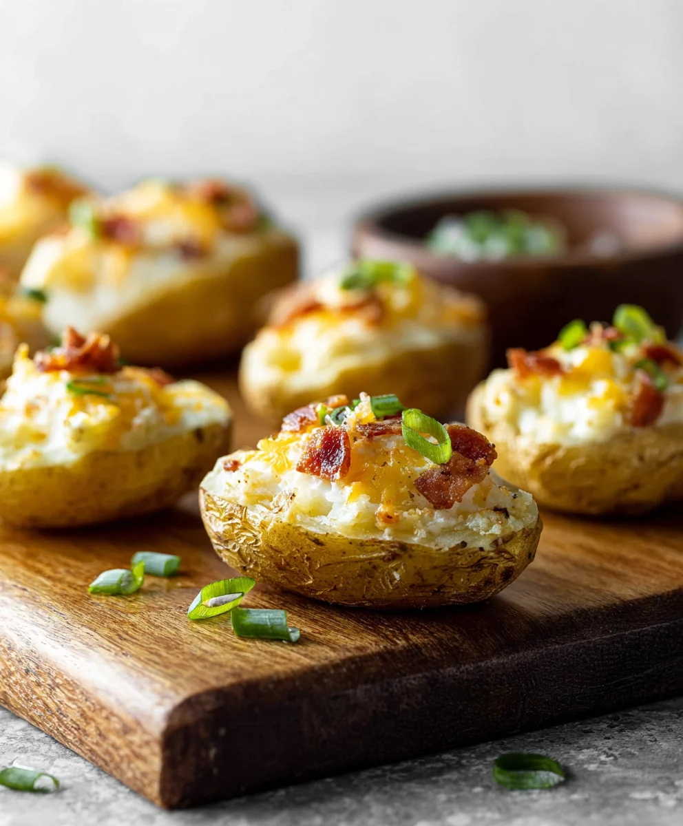 Mini Loaded Baked Potatoes Easy Appetizer Recipe