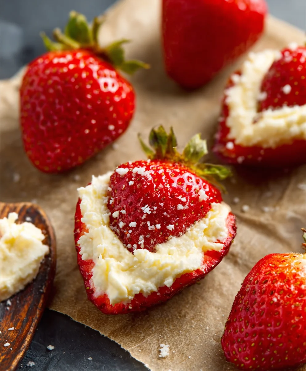 Cheesecake Deviled Strawberries - Easy Dessert