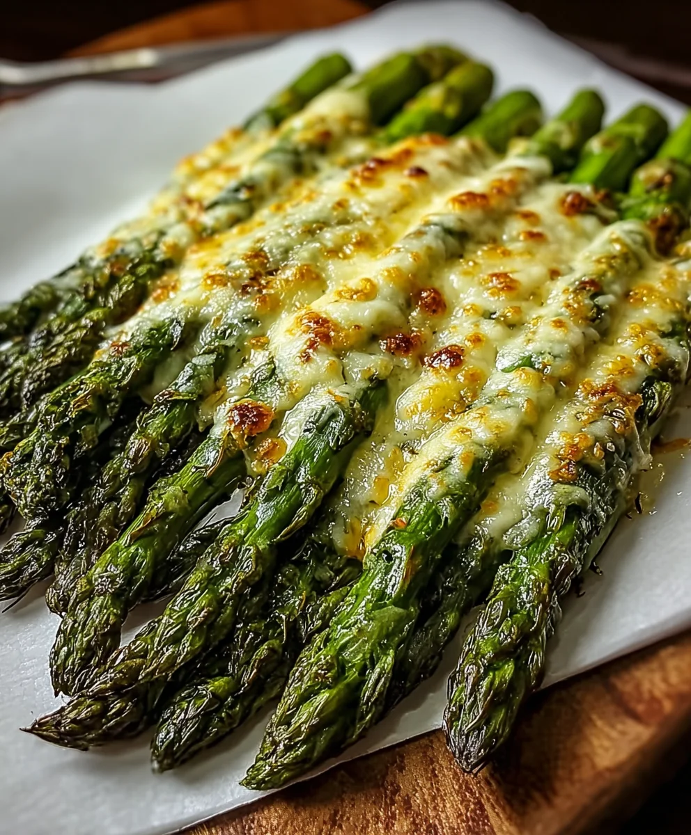 Cheesy Garlic Roasted Asparagus - Easy Side Dish