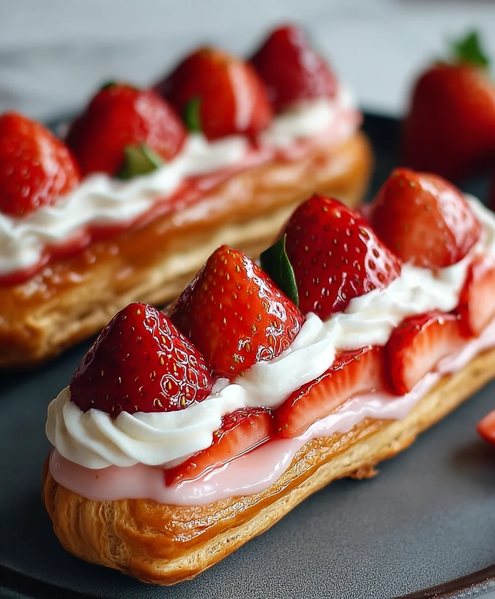 Easy Strawberry Eclairs - Delicious Dessert Recipe