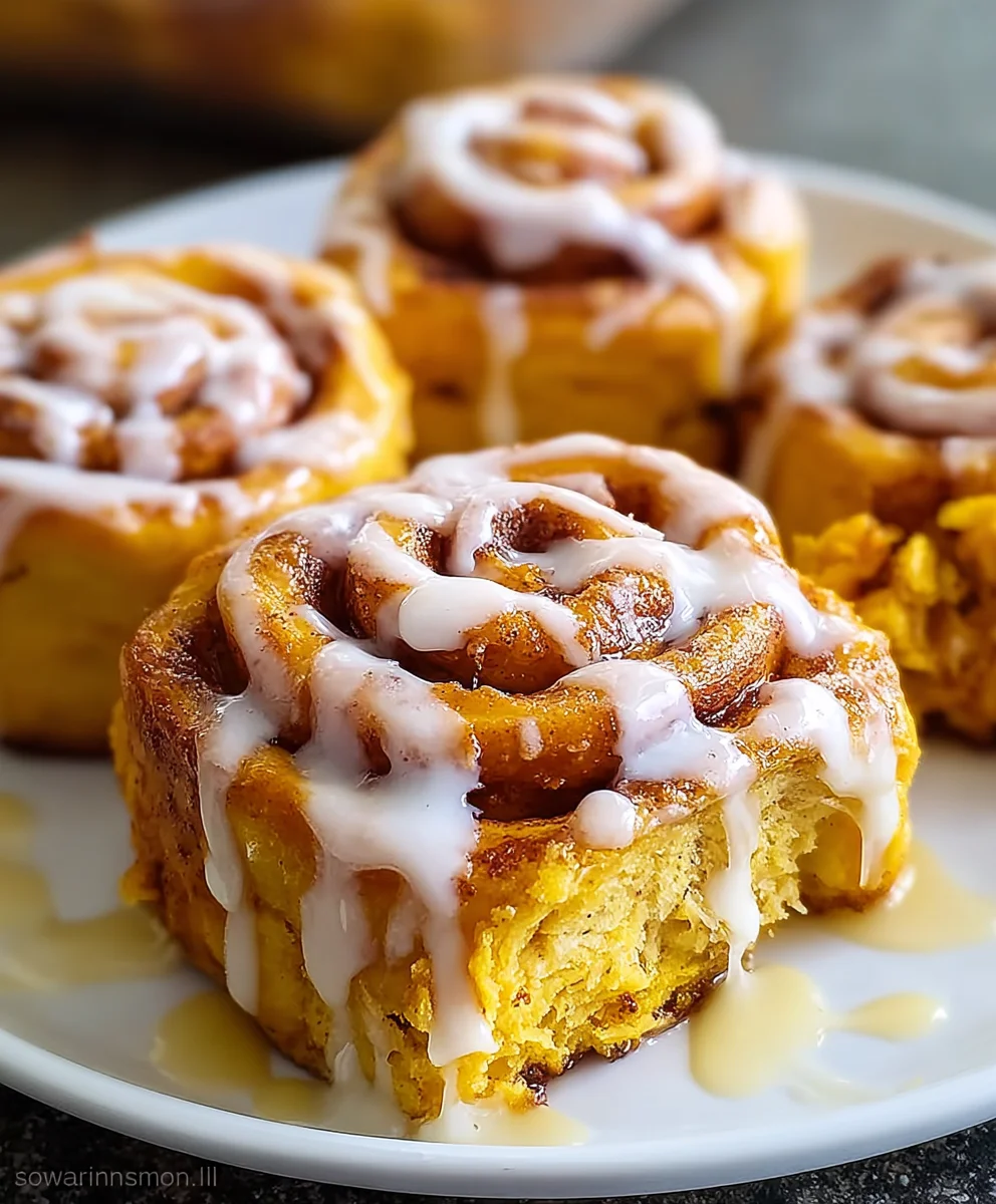 Easy Pumpkin Cinnamon Rolls-So Delicious