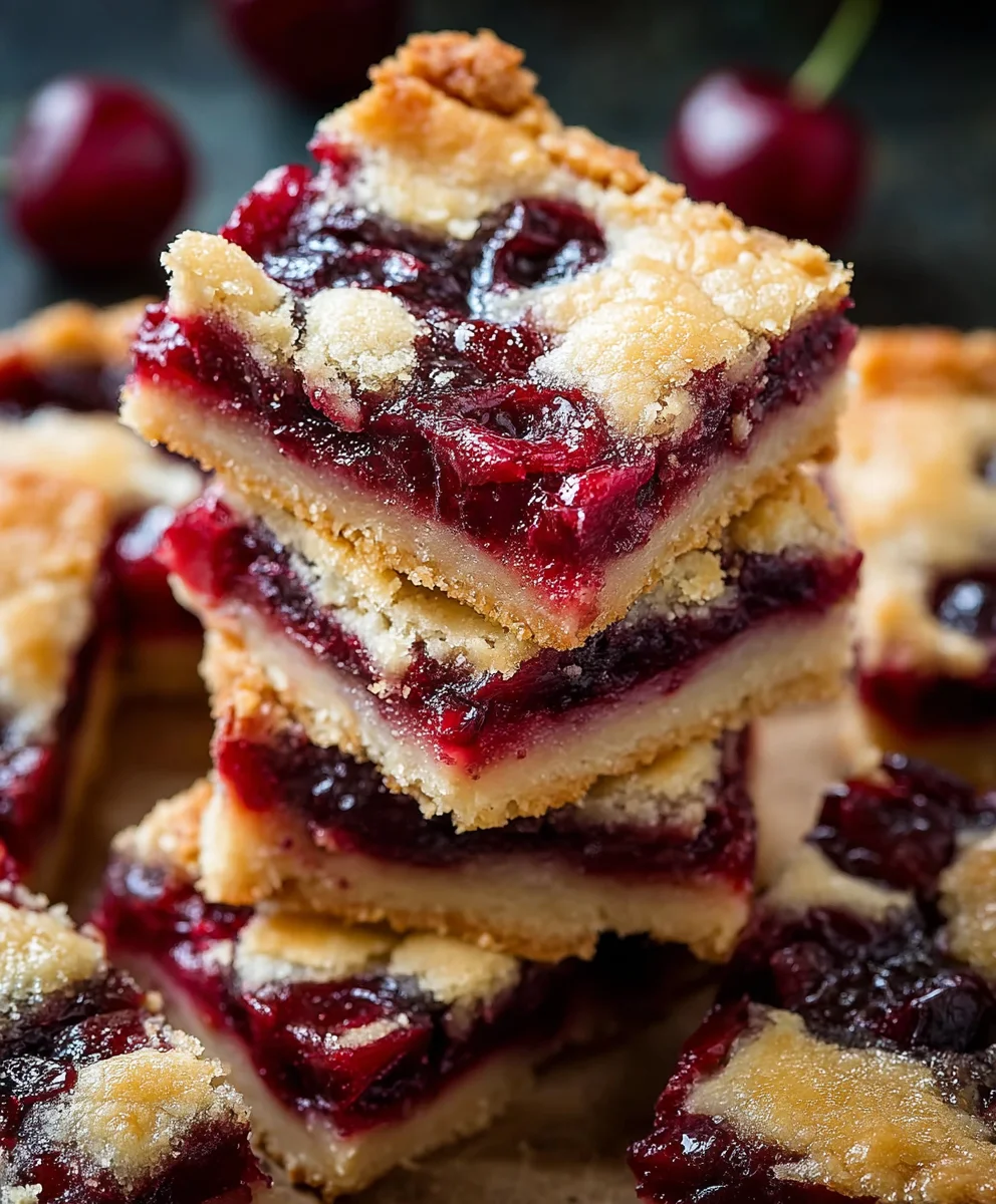 Easy Cherry Pie Bars-Quick Fruity Dessert Recipe