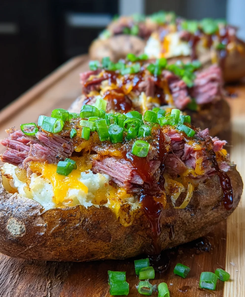 Brisket Loaded Twice Baked Potatoes Recipe - Ultimate Comfort Food
