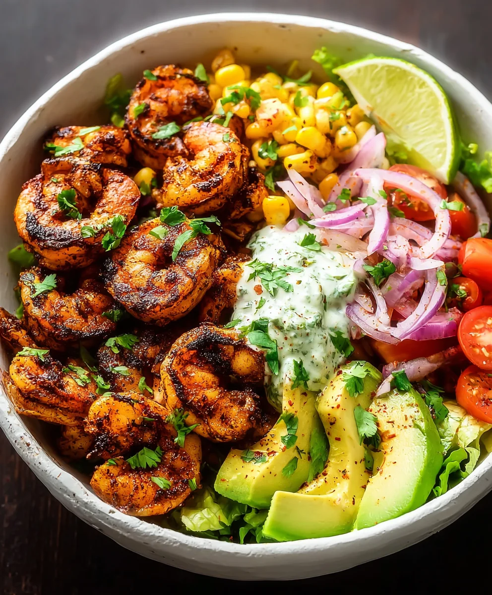 Blackened Shrimp Salad-Spicy Kick Flavorful Dish