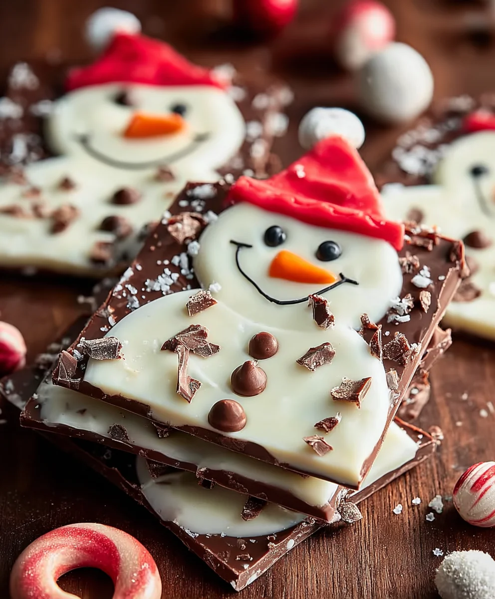 Melted Snowman Bark Recipe Fun Easy Treat