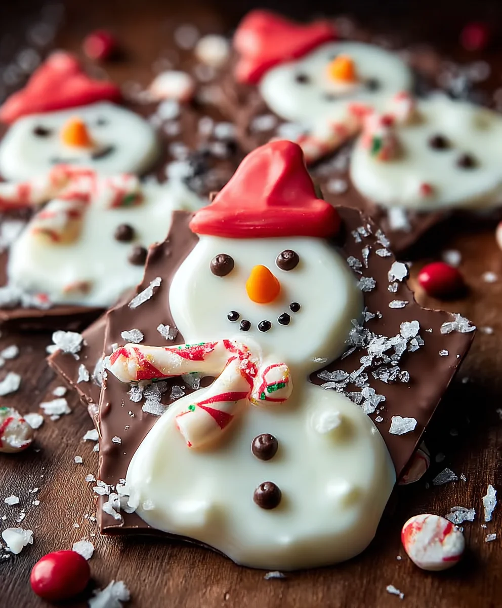 Melted Snowman Bark - Easy Holiday Treat