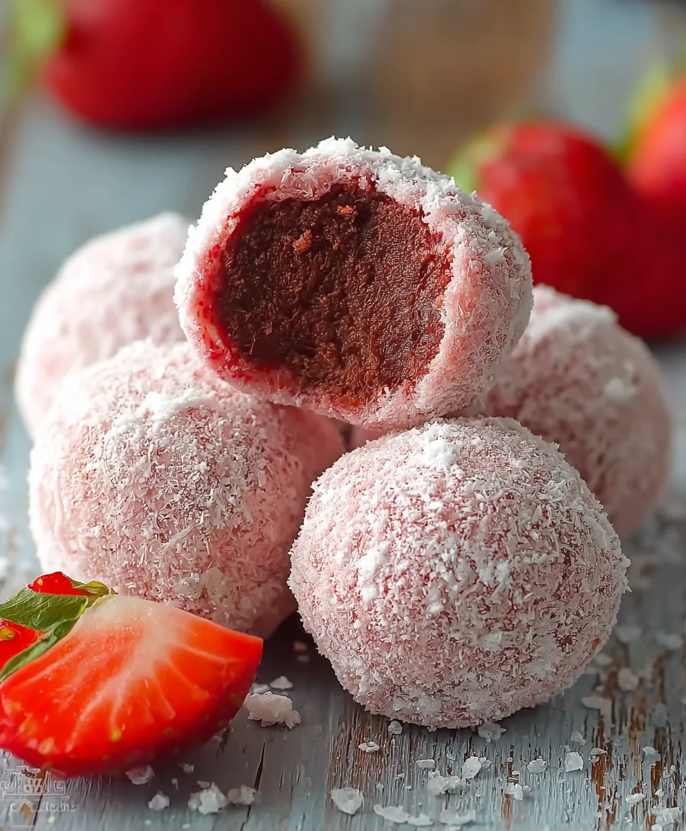 Easy Strawberry Truffles-Decadent No-Bake Dessert