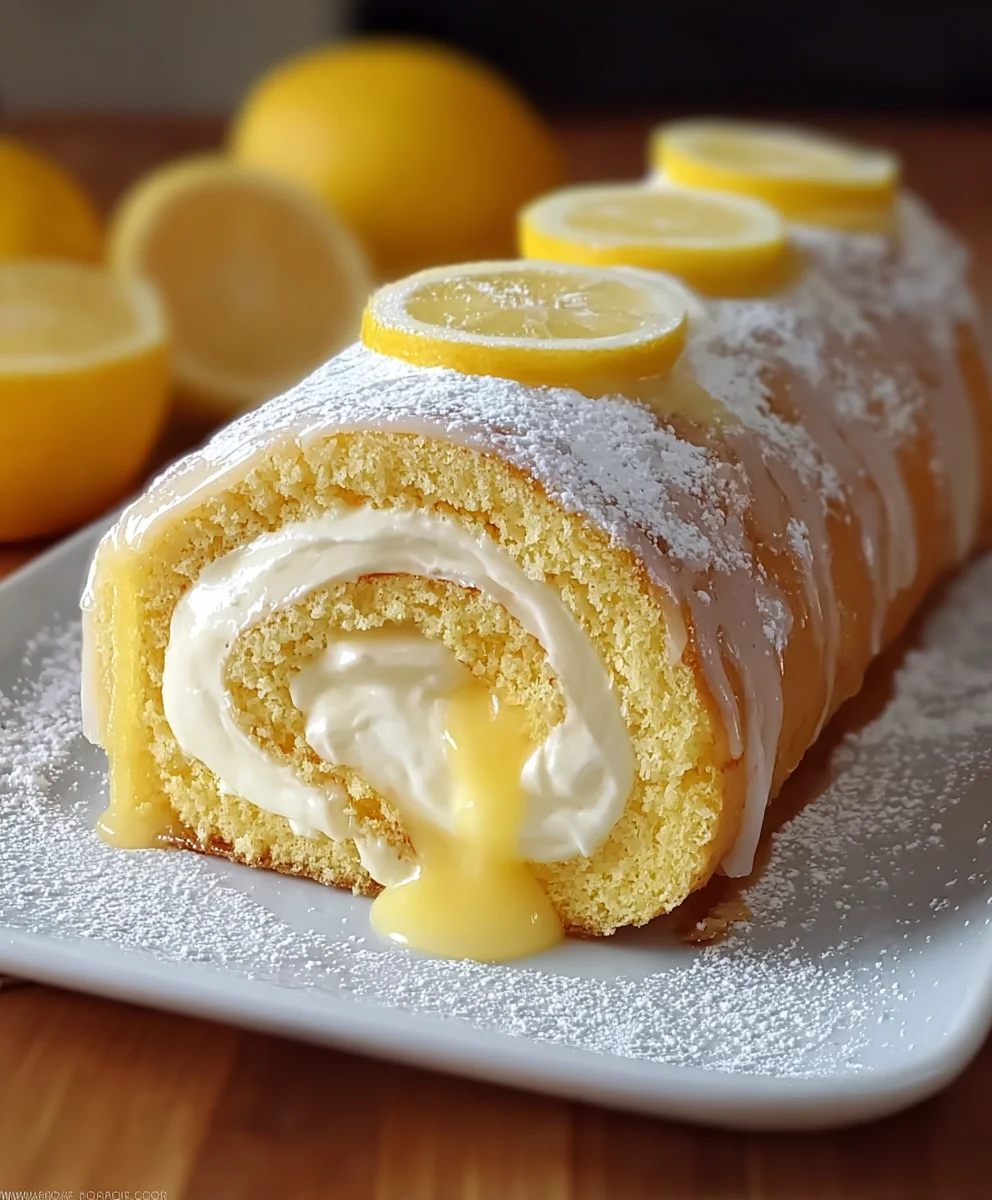 Lemon Cream Roll Cake Recipe - Light & Zesty Delight