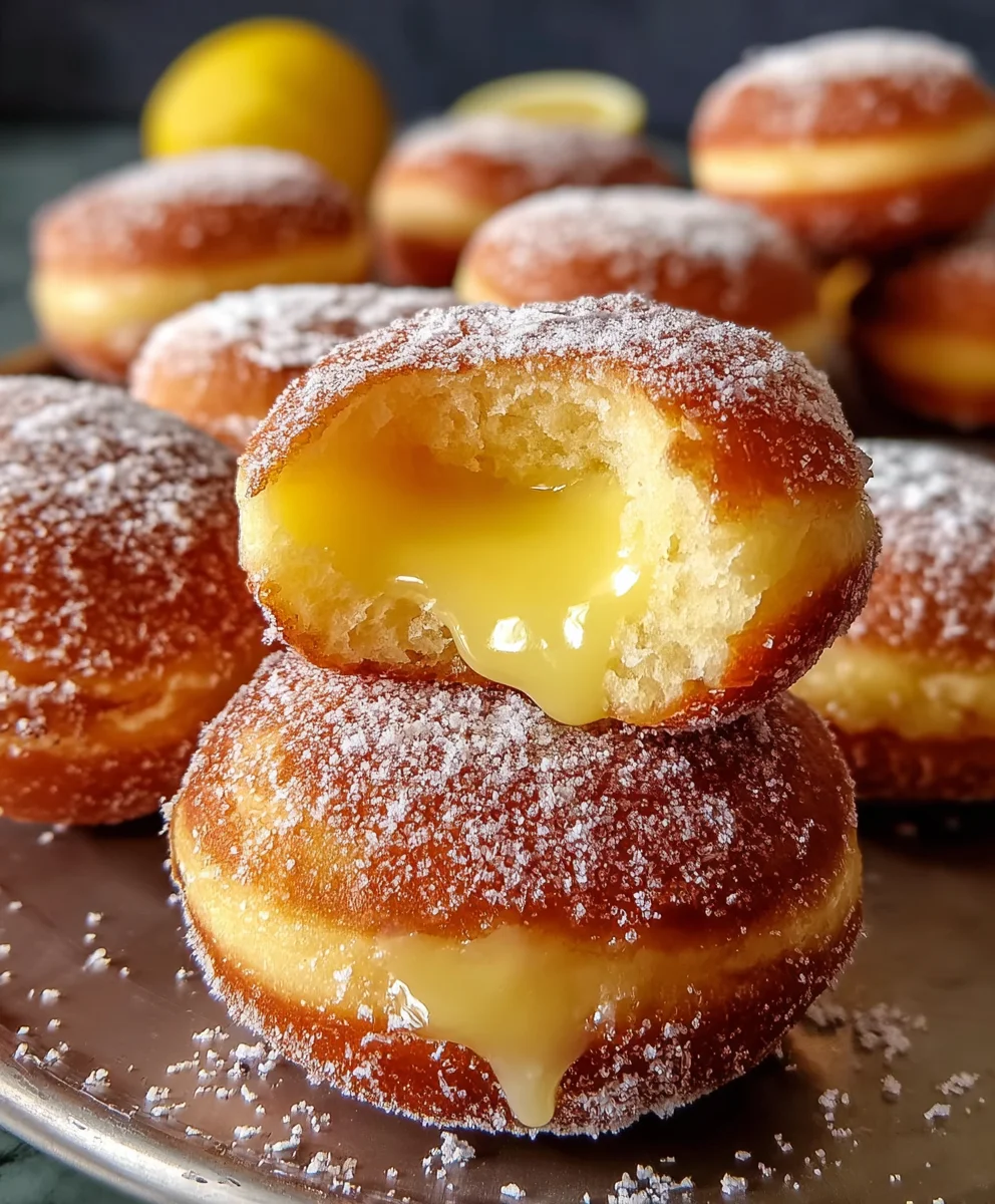 Zesty Lemon Filled Donuts-Irresistible Homemade Treat
