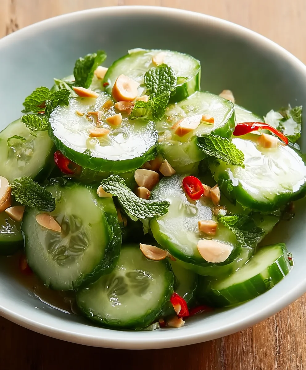 Spicy Thai Beef Cucumber Salad - Refreshing & Easy Recipe