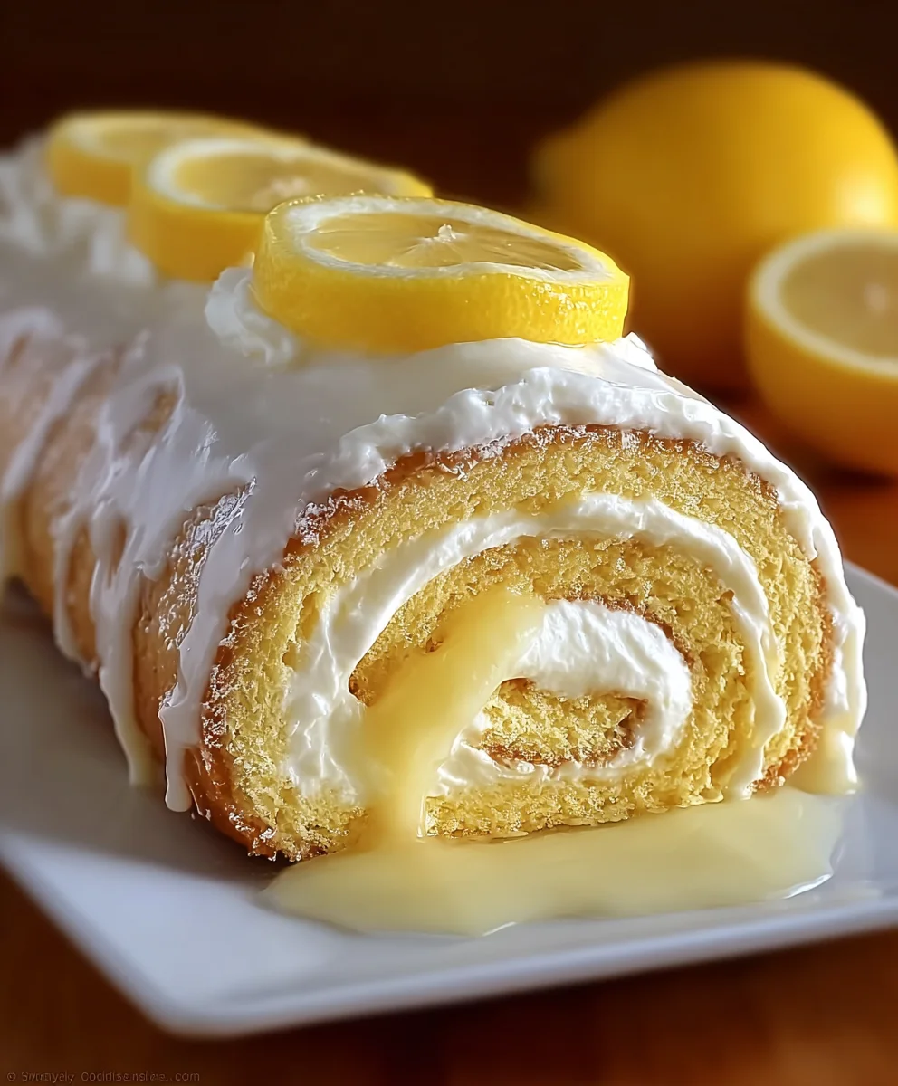 Lemon Cream Roll Cake Recipe - Light & Zesty Delight