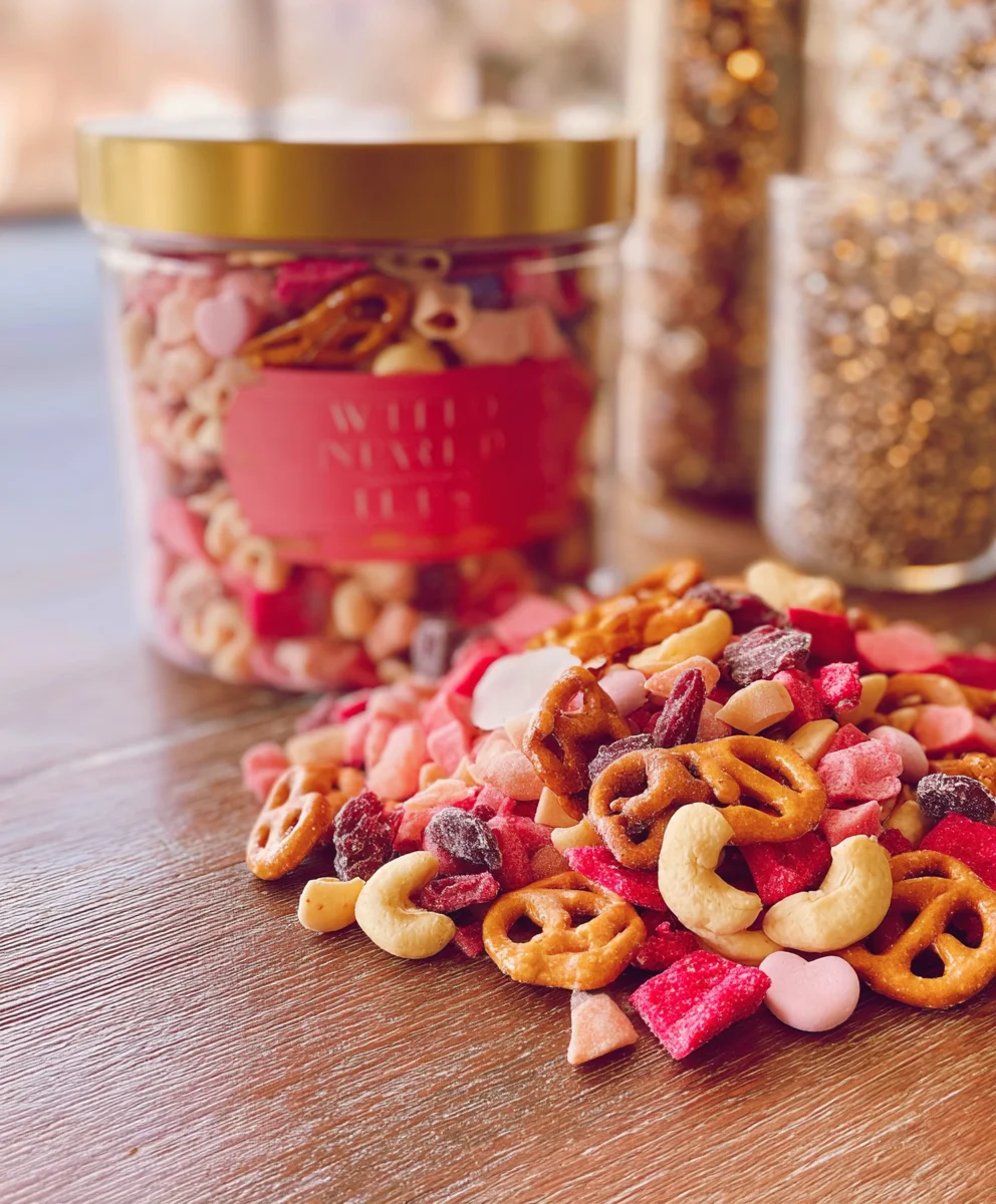 Cupid Crunch Non-Non-Non-Alcoholic Alternativeic Vnon-alcoholic alentine's Day Trail Mix Delight