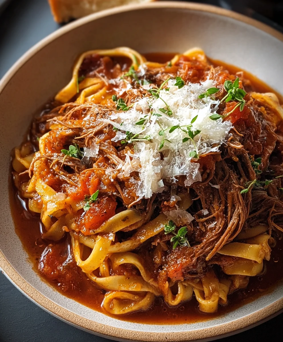 Easy Slow Cooker Beef Ragu-Hearty & Delicious