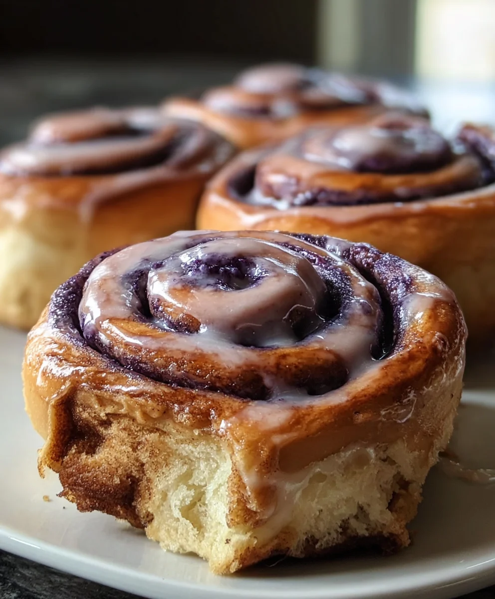 Ube Cinnamon Rolls- Sweet Purple Dream Swirls
