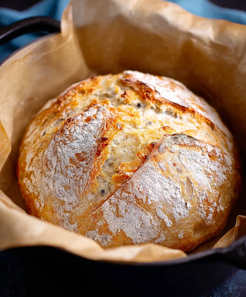 Dutch Oven No Knead Bread - Easy Crusty Recipe