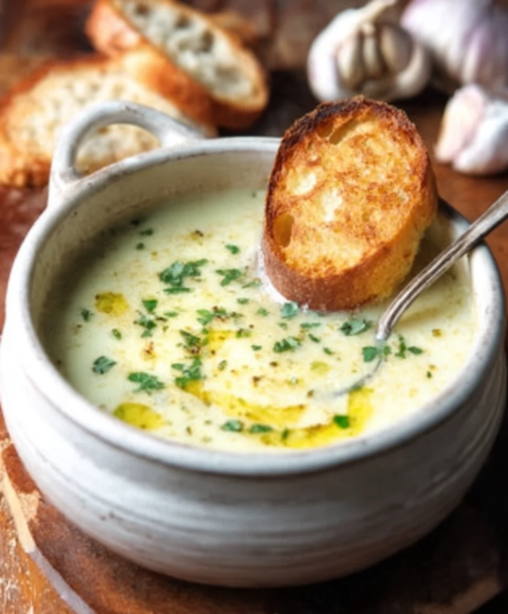 Country French Garlic Soup - Rich Savory Flavor