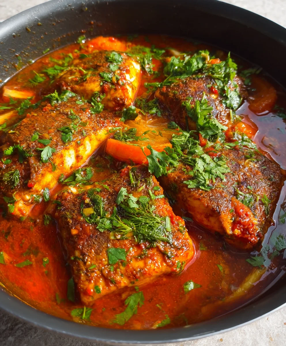 Classic Moroccan Fish-Spicy Rich Sauce Recipe