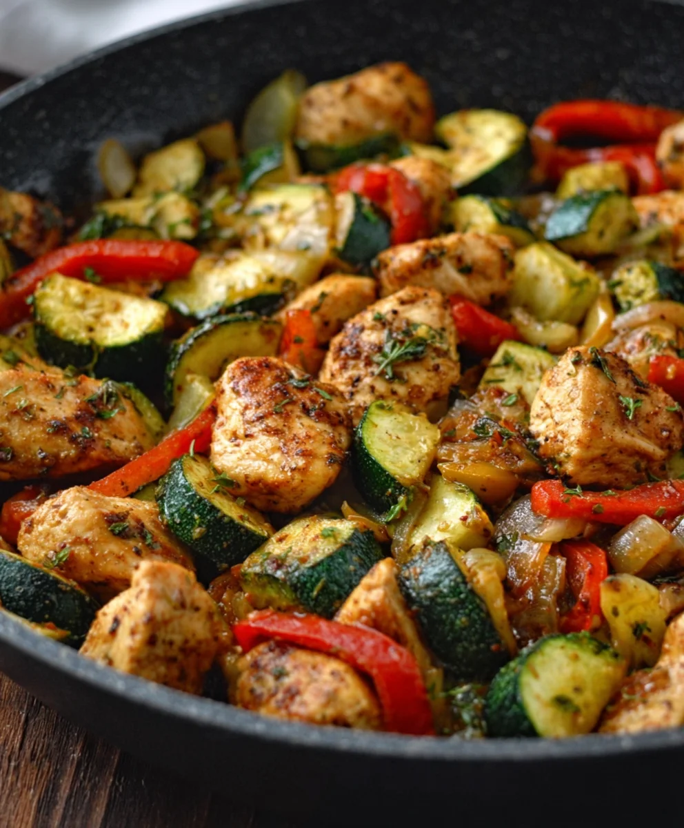Healthy Chicken Vegetable Skillet Easy One Pan Meal