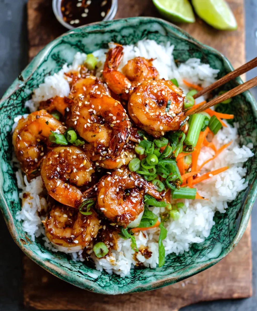 Honey Garlic Shrimp Bowls - Quick & Easy Dinner