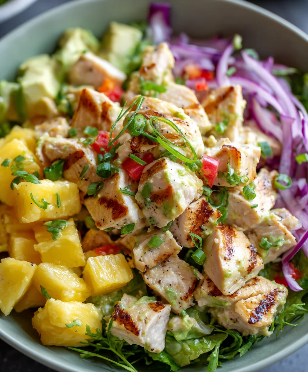 Hawaiian Chicken Salad Gluten Free Healthy Flexi-Plan