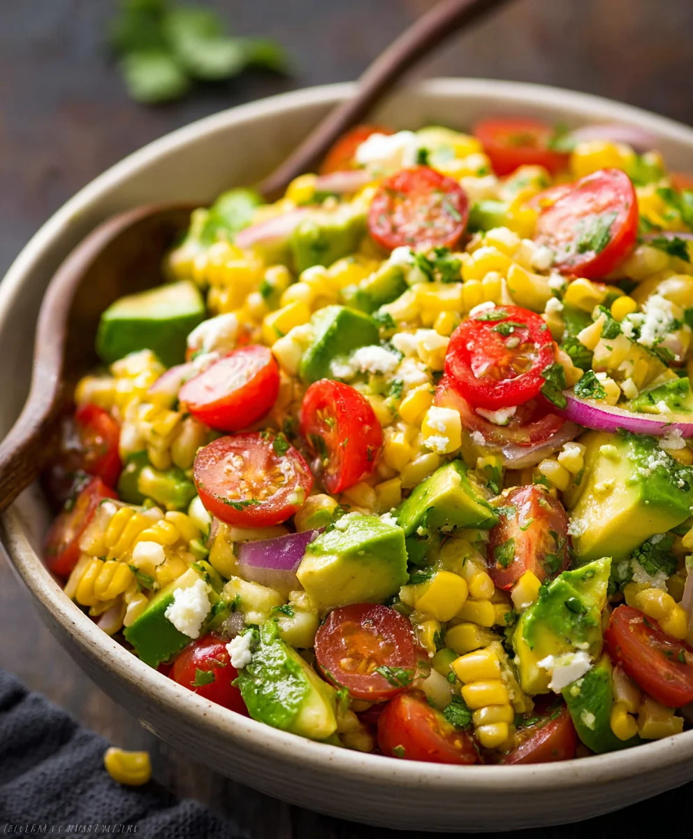 Fresh Avocado Corn Salad Recipe