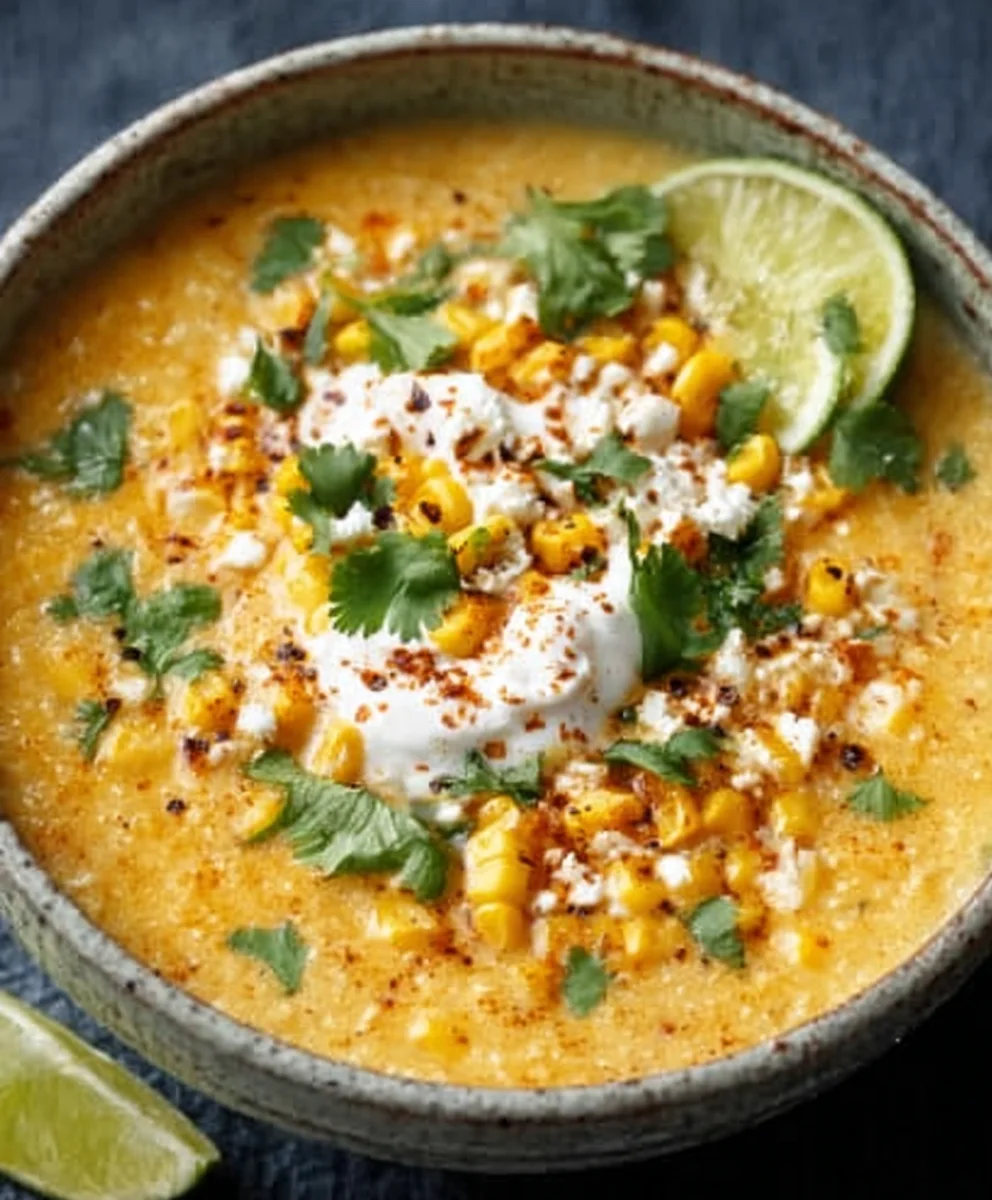 Delicious Mexican Street Corn Soup Recipe - Easy & Flavorful