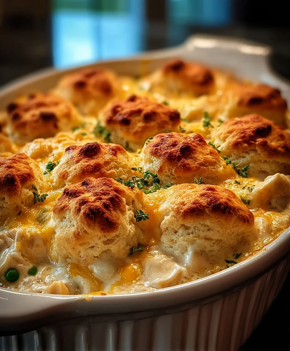Easy Creamy Chicken Biscuit Bake Recipe