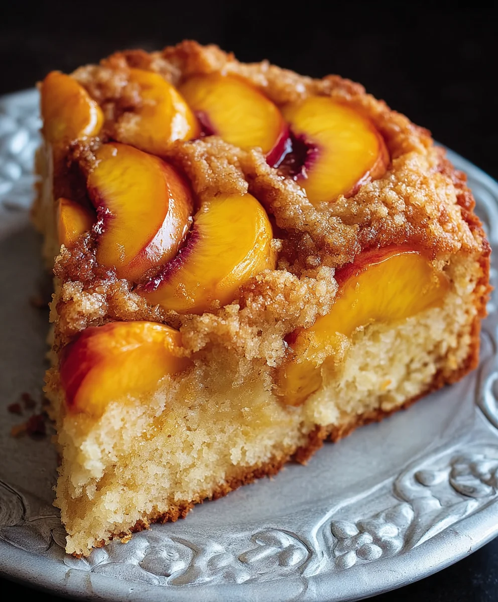 Vegan Peach Coffee Cake-Delicious & Easy Recipe