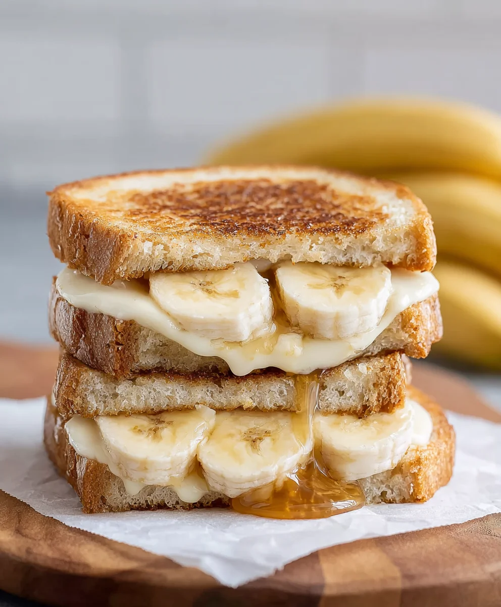 Honey Banana Grilled Cheese - Sweet & Savory Delight