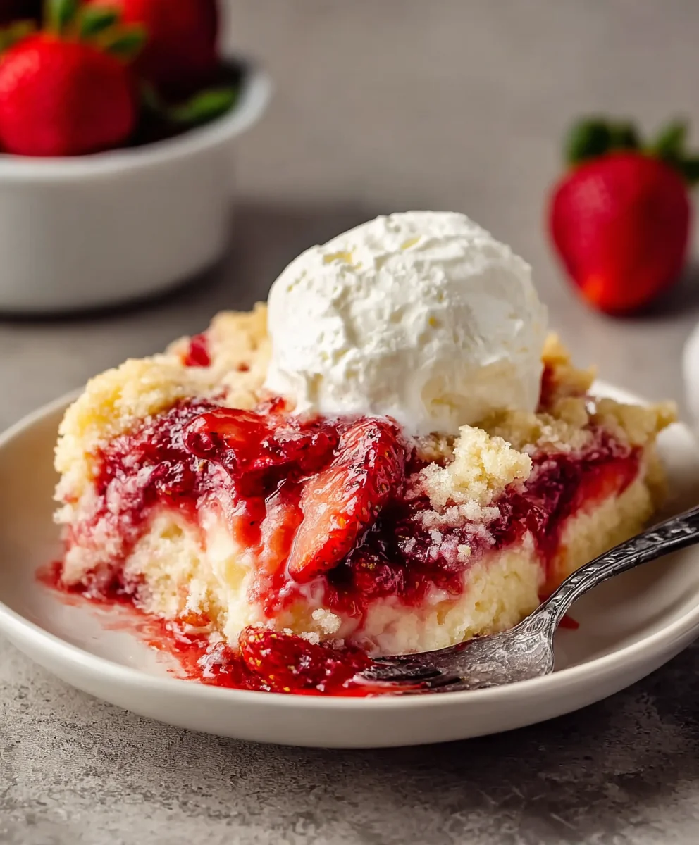 Easy Strawberry Cheesecake Dump Cake Recipe-Best Dessert