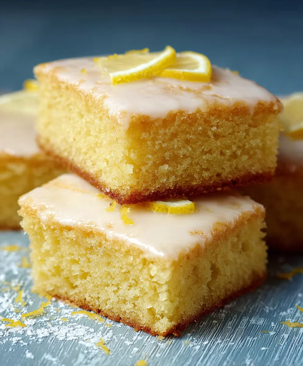 Easy Lemon Drizzle Traybake Cake Recipe