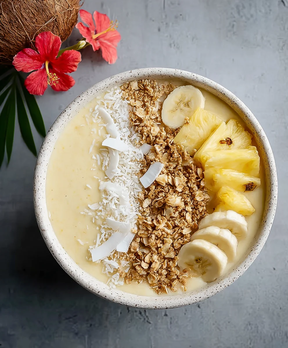 Piña Colada Smoothie Bowl- Tropical Non-Non-Non-Alcoholic Alternativeic Treat