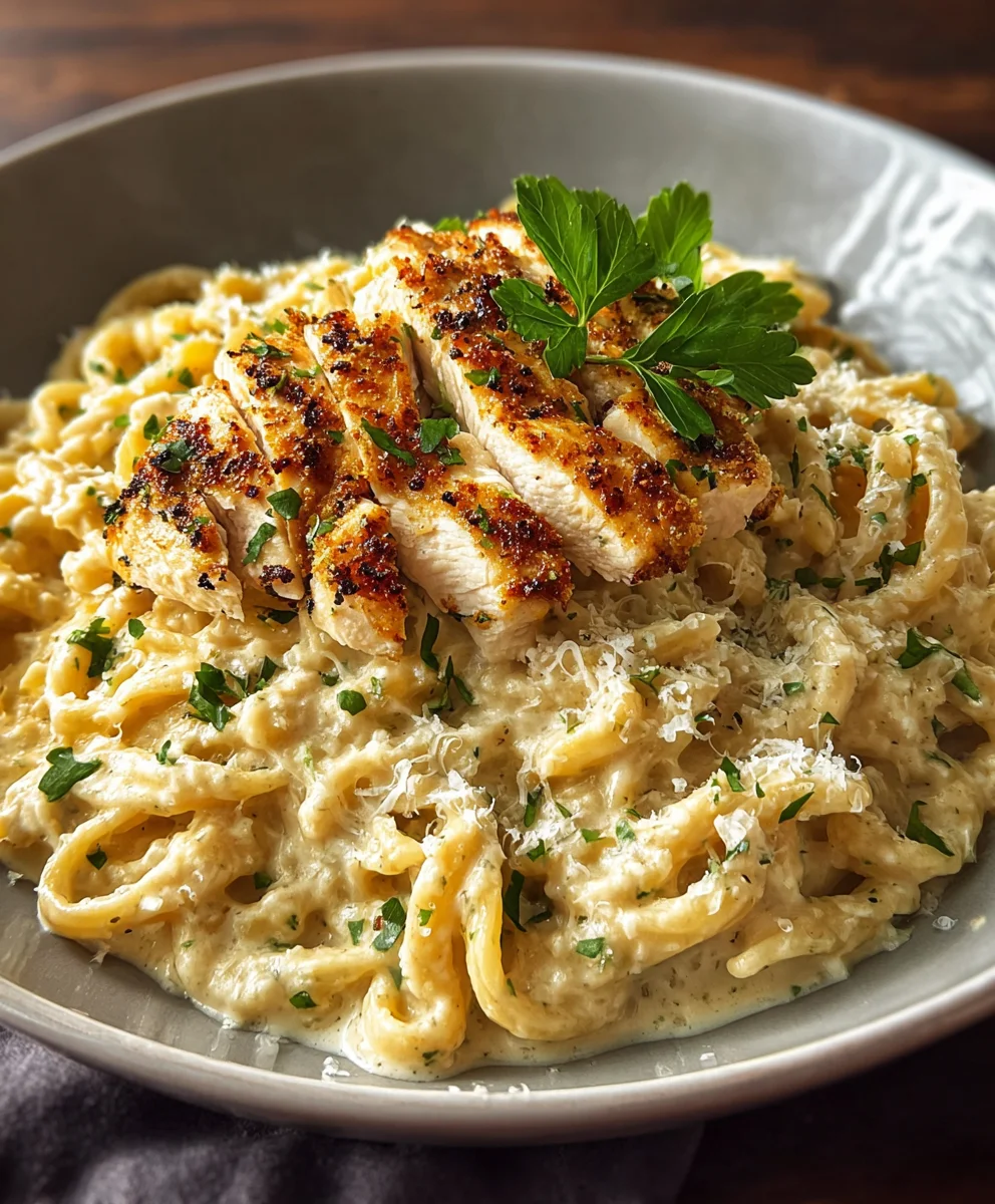 Creamy Chicken Garlic Parmesan Pasta Recipe