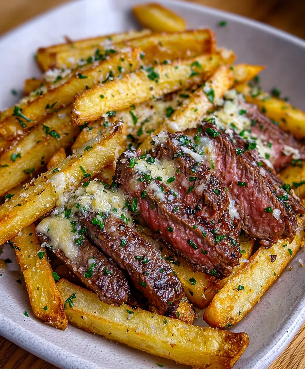 Garlic Parmesan Steak Fries - Easy Oven Baked