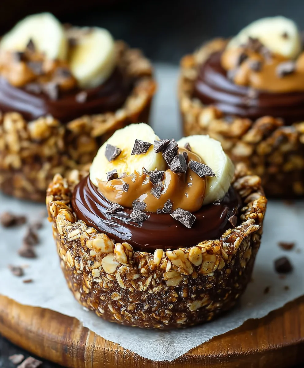 Chocolate Granola Cups Peanut Butter Filling Recipe