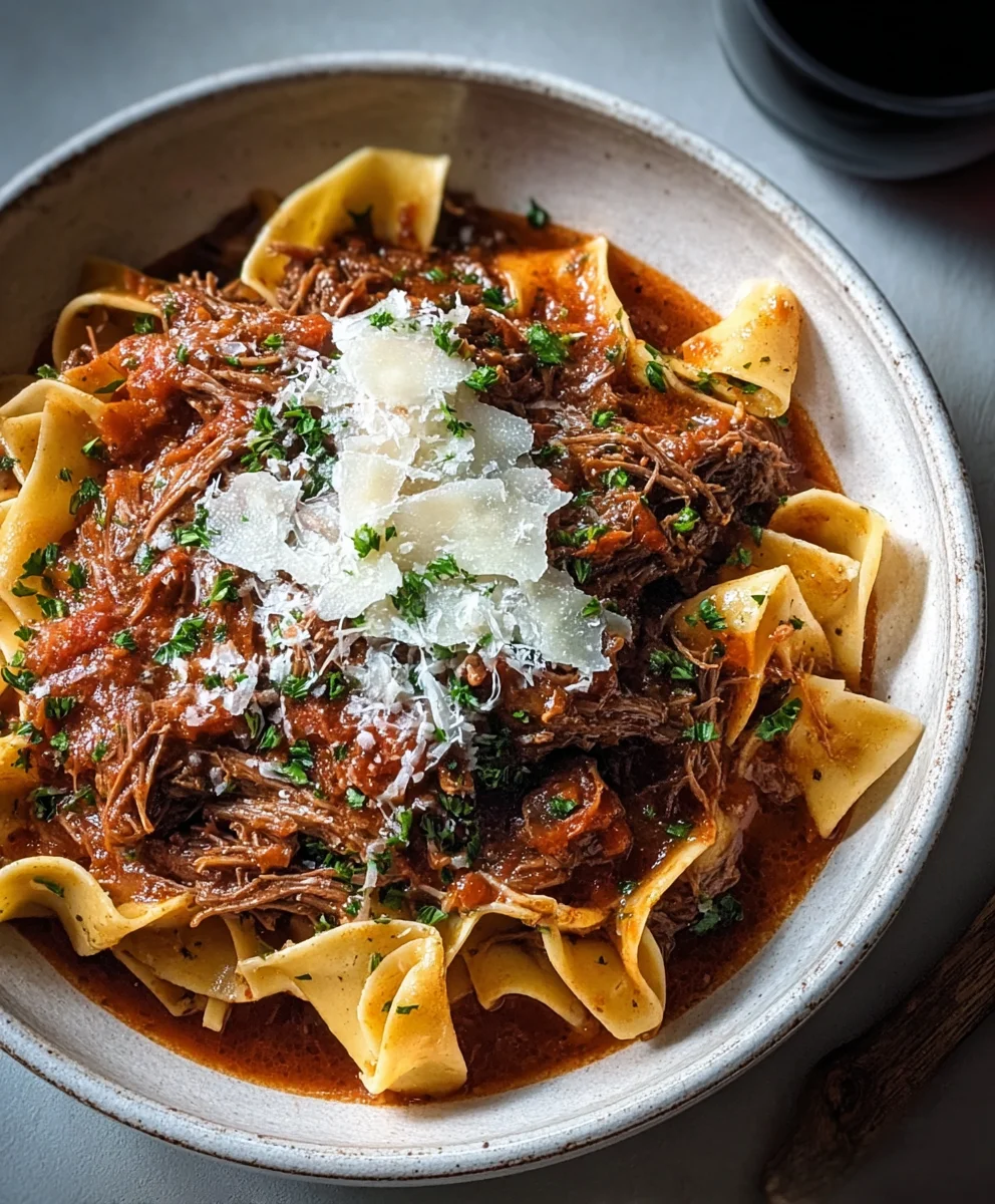 Easy Slow Cooker Beef Ragu-Hearty & Delicious