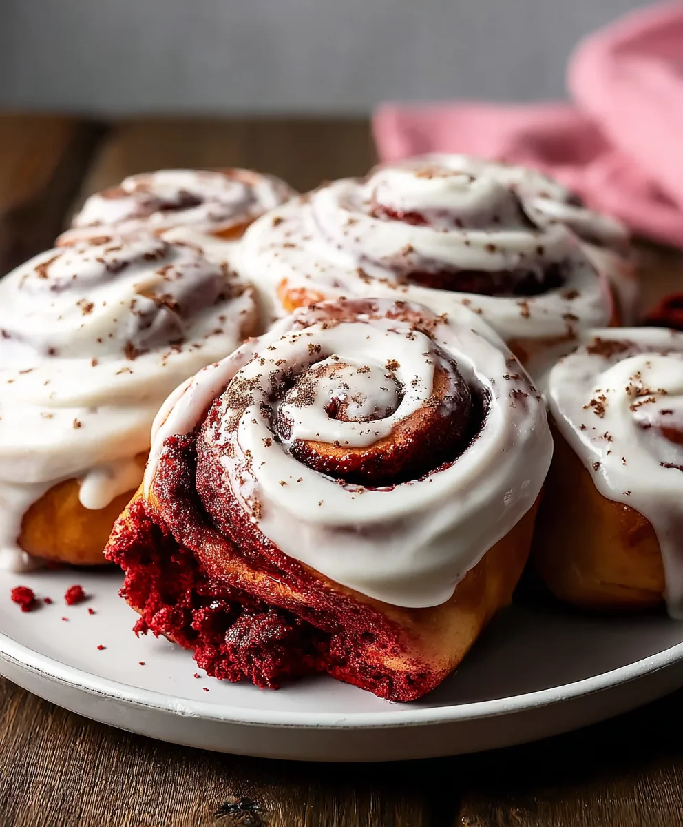 Red Velvet Cinnamon Rolls From Scratch-Easy Recipe