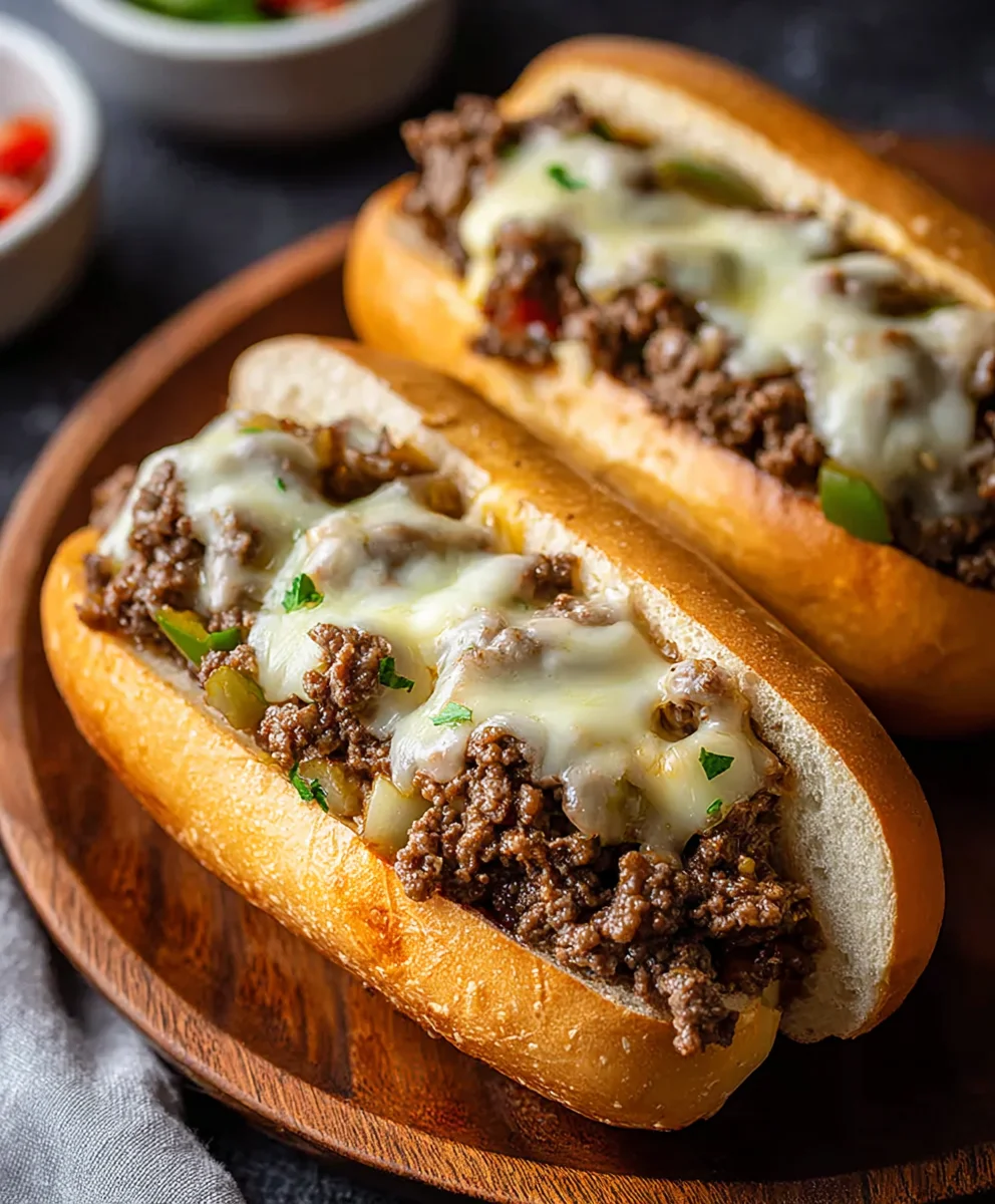 Easy Ground Beef Philly Cheesesteak Recipe
