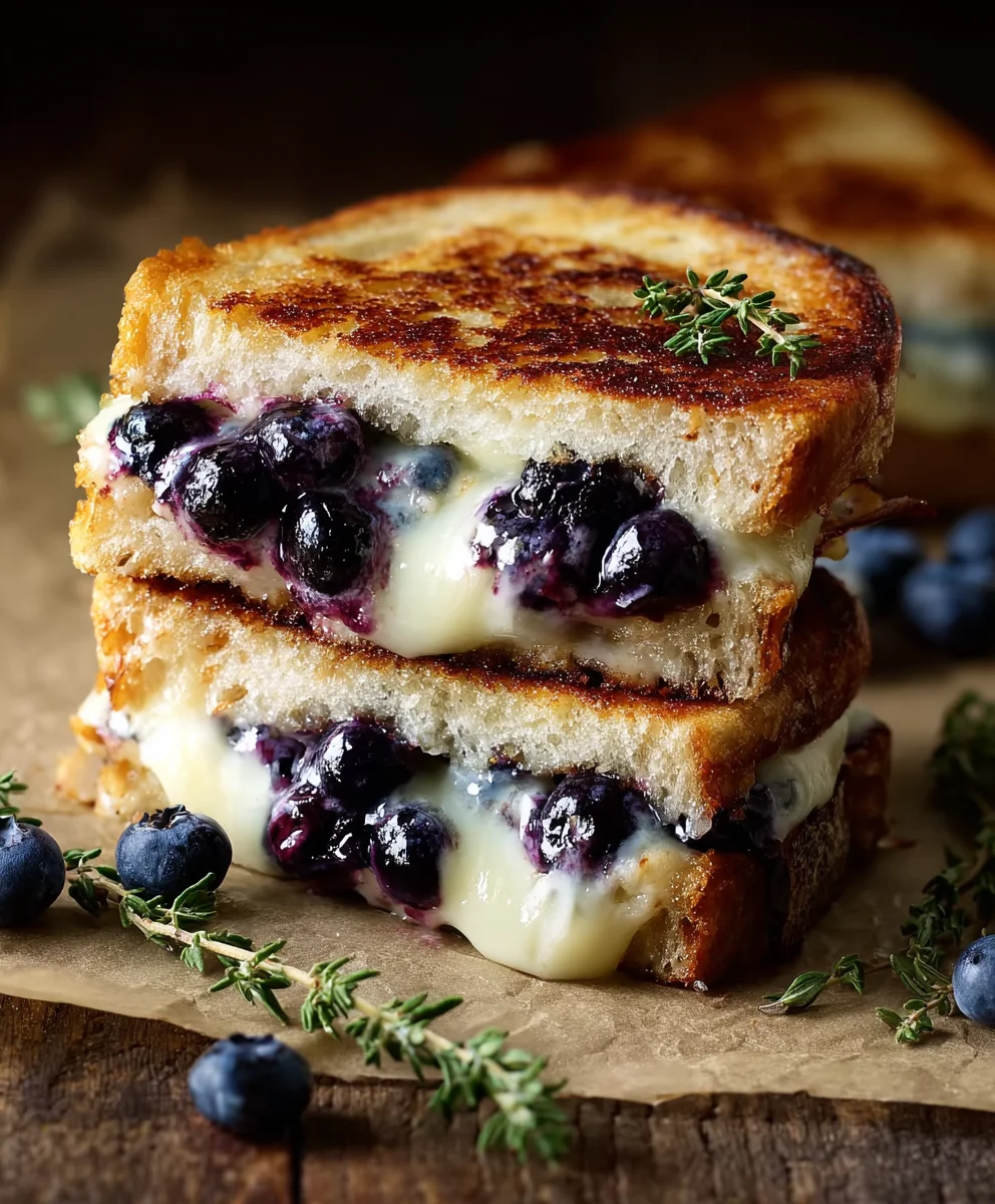 Blueberry White Cheddar Grilled Cheese Delight