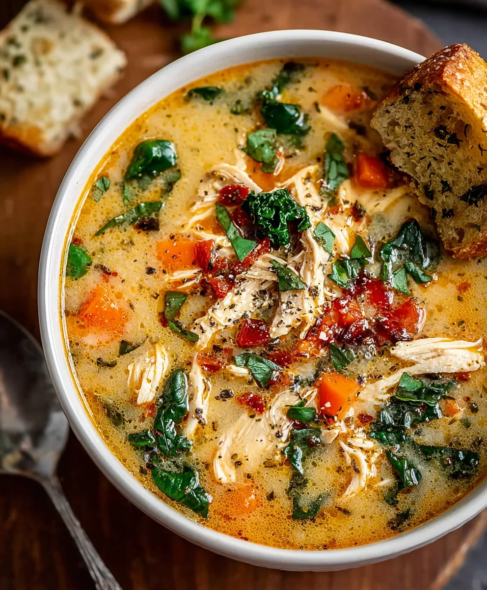 Easy Tuscan Chicken Soup- Flavorful & Quick Meal