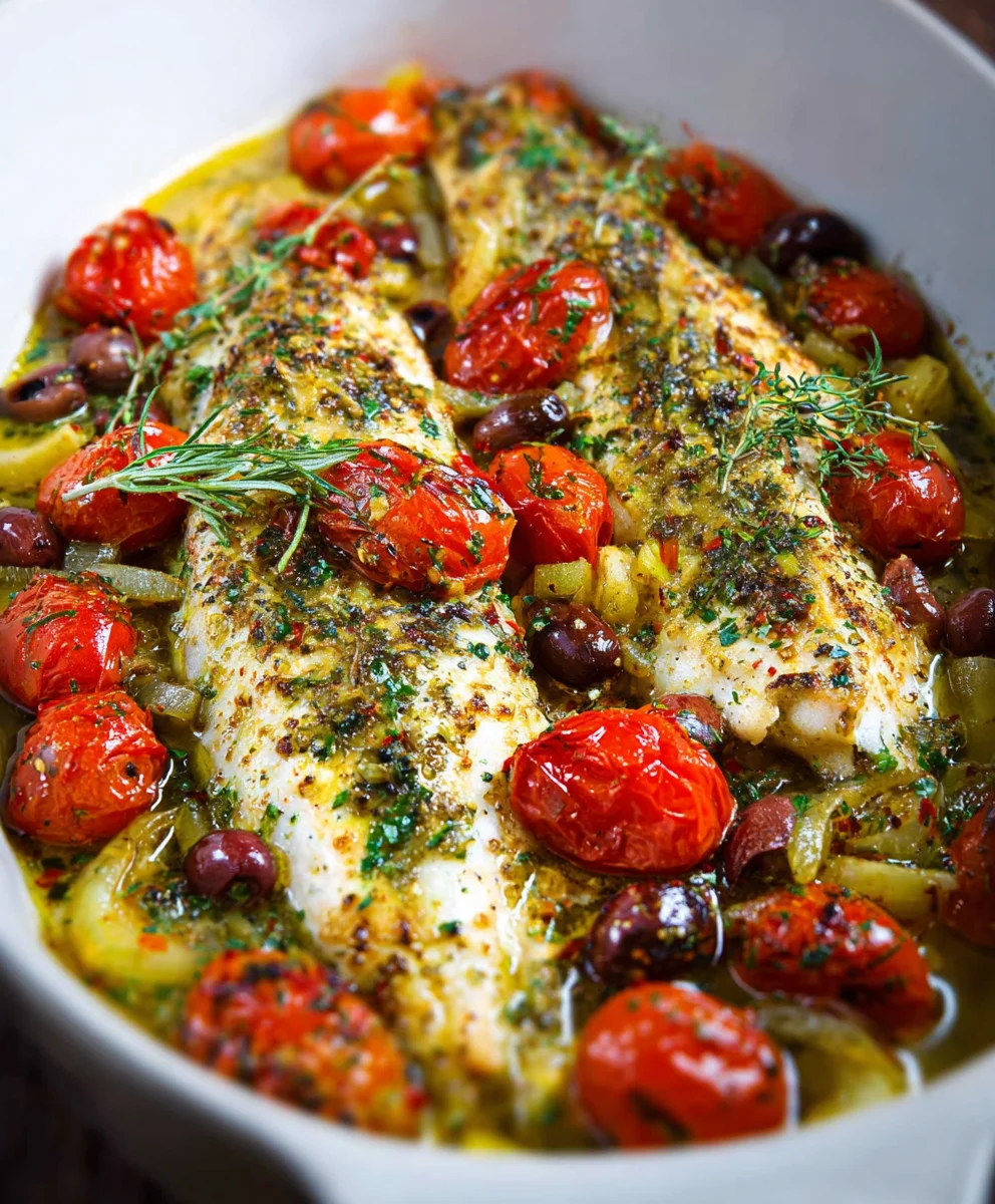 Easy Mediterranean Baked Fish Recipe - Simple & Delicious