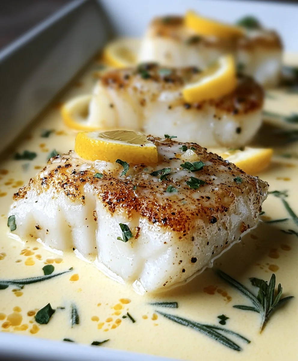 Easy Baked Cod Coconut Lemon Cream Sauce Recipe