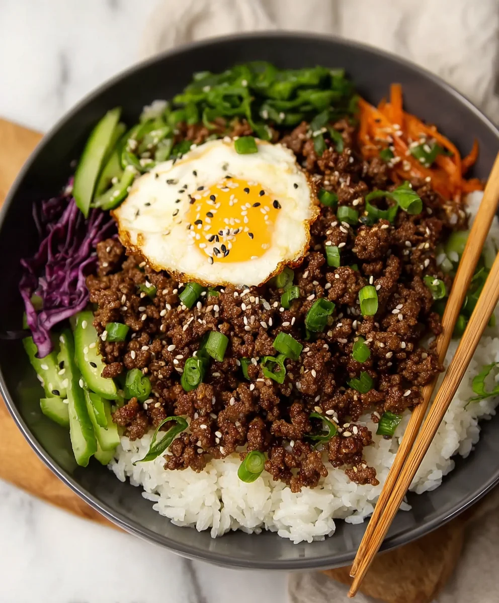 Easy Korean Ground Beef Bowl Quick Recipe