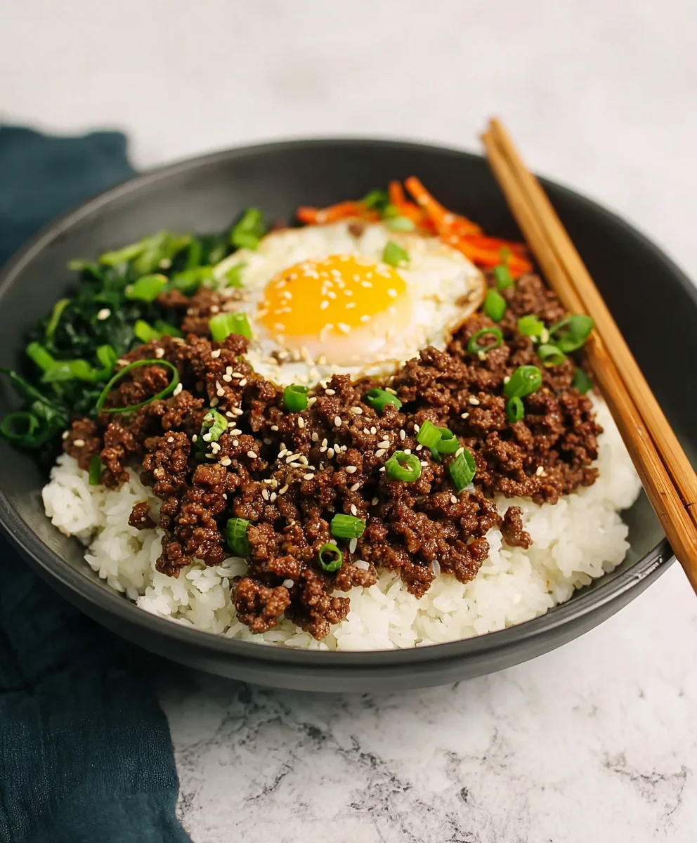 Easy Korean Ground Beef Bowl Quick Recipe