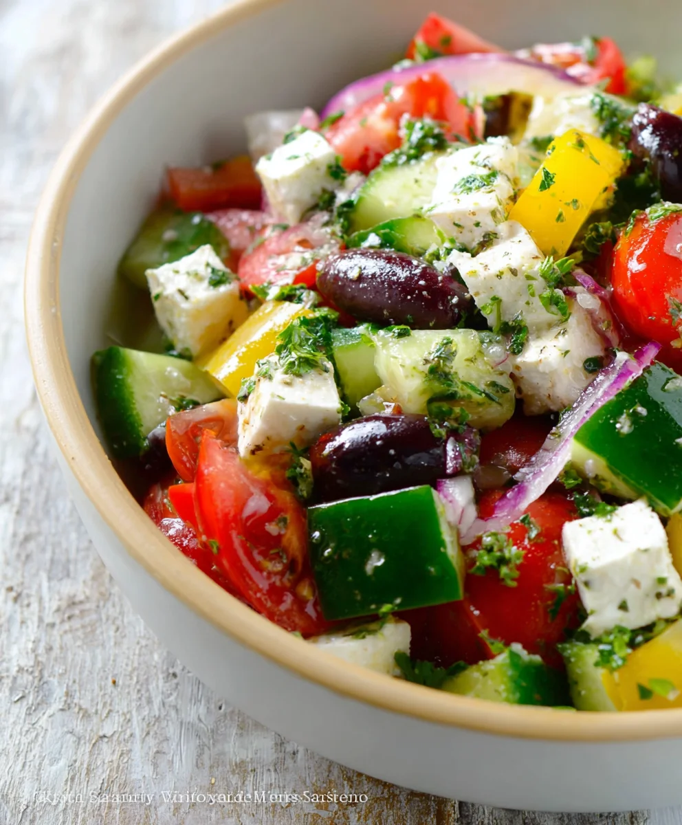 Easy Greek Salad- Fresh & Delicious Recipe