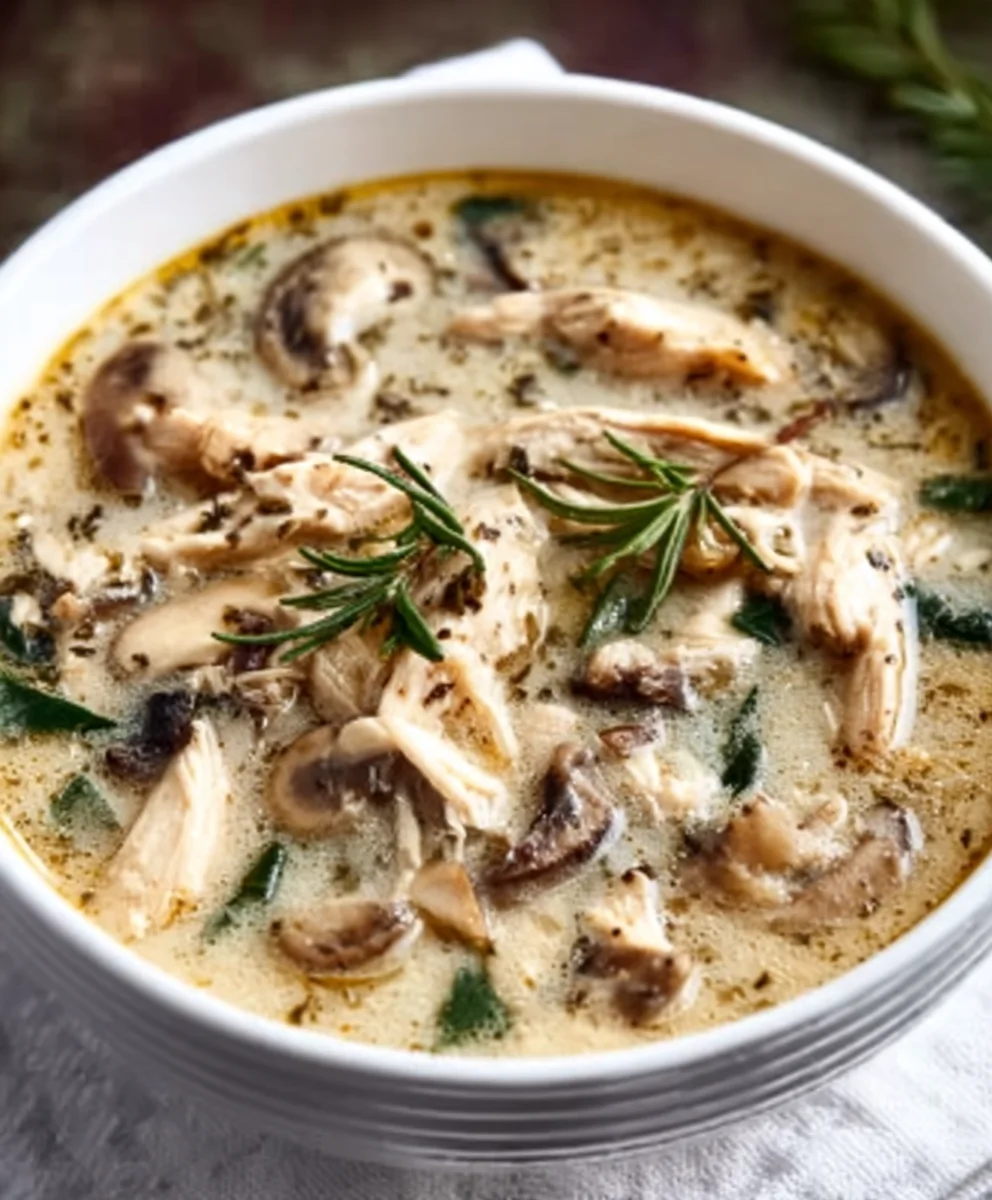 Easy Rotisserie Chicken Mushroom Soup - Comfort Food