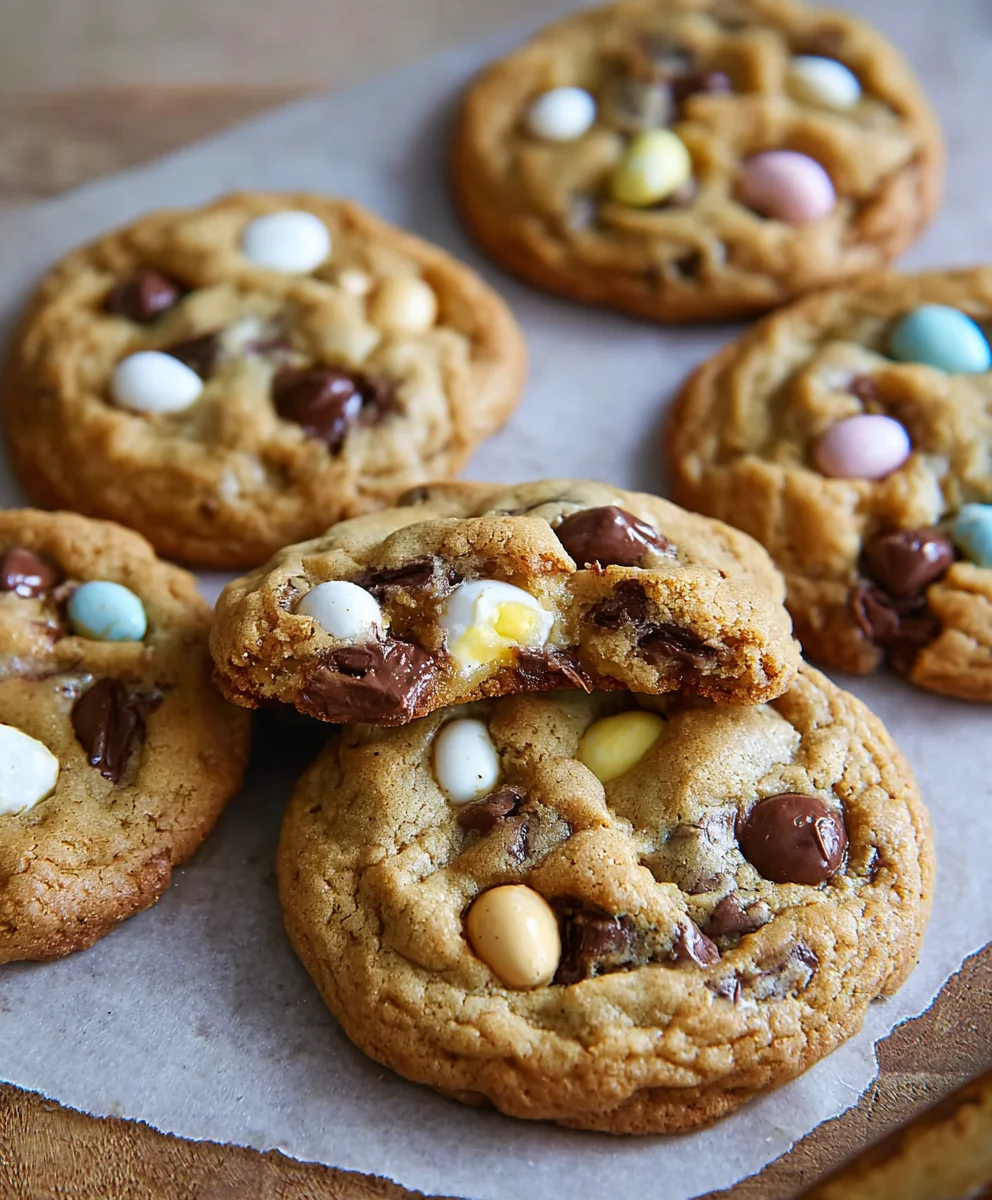 Thick Chocolate Chip Mini Egg Cookies Recipe