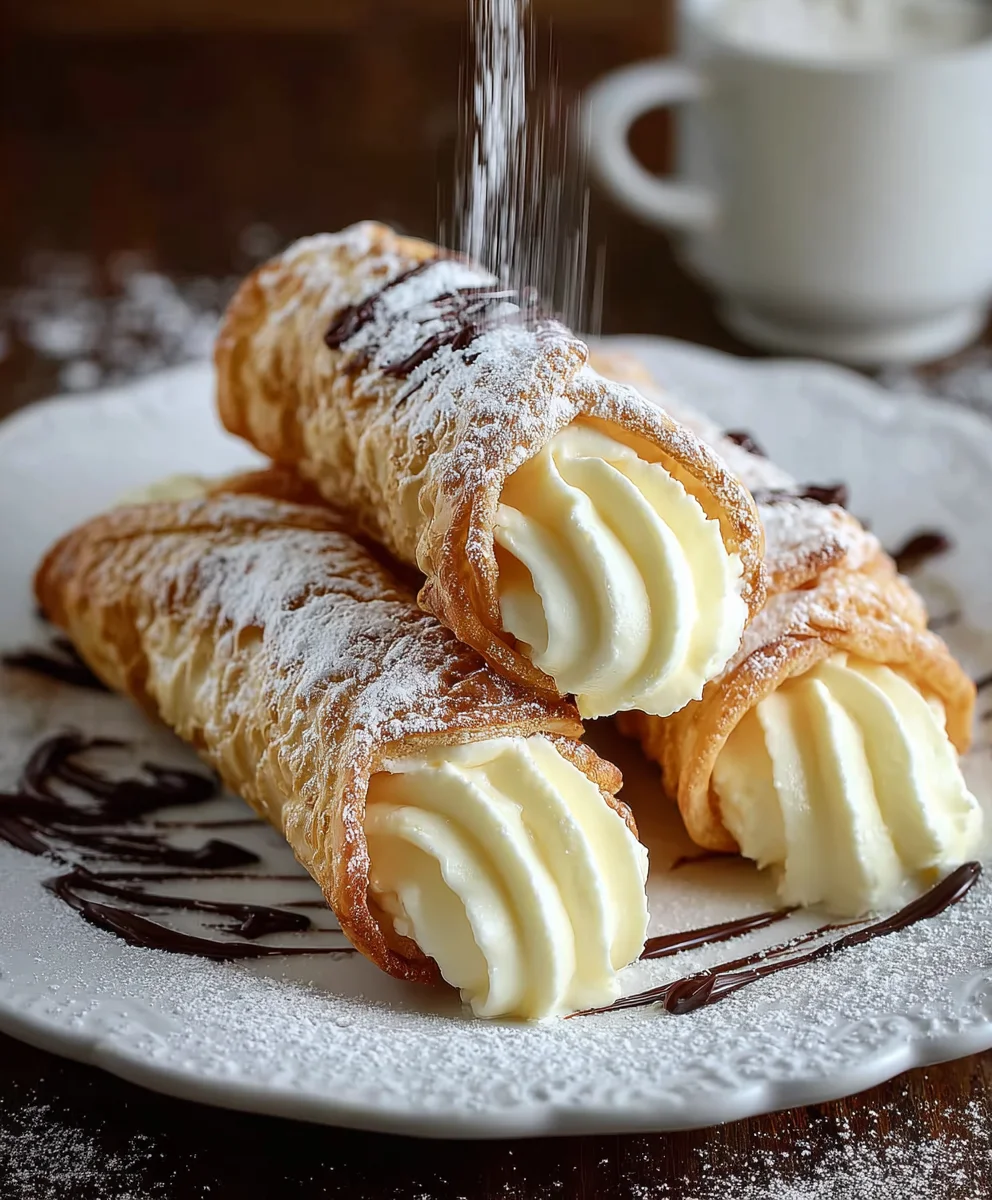 Easy Italian Cream Stuffed Cannoncini Recipe