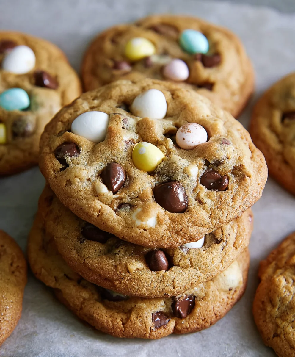 Thick Chocolate Chip Mini Egg Cookies Recipe